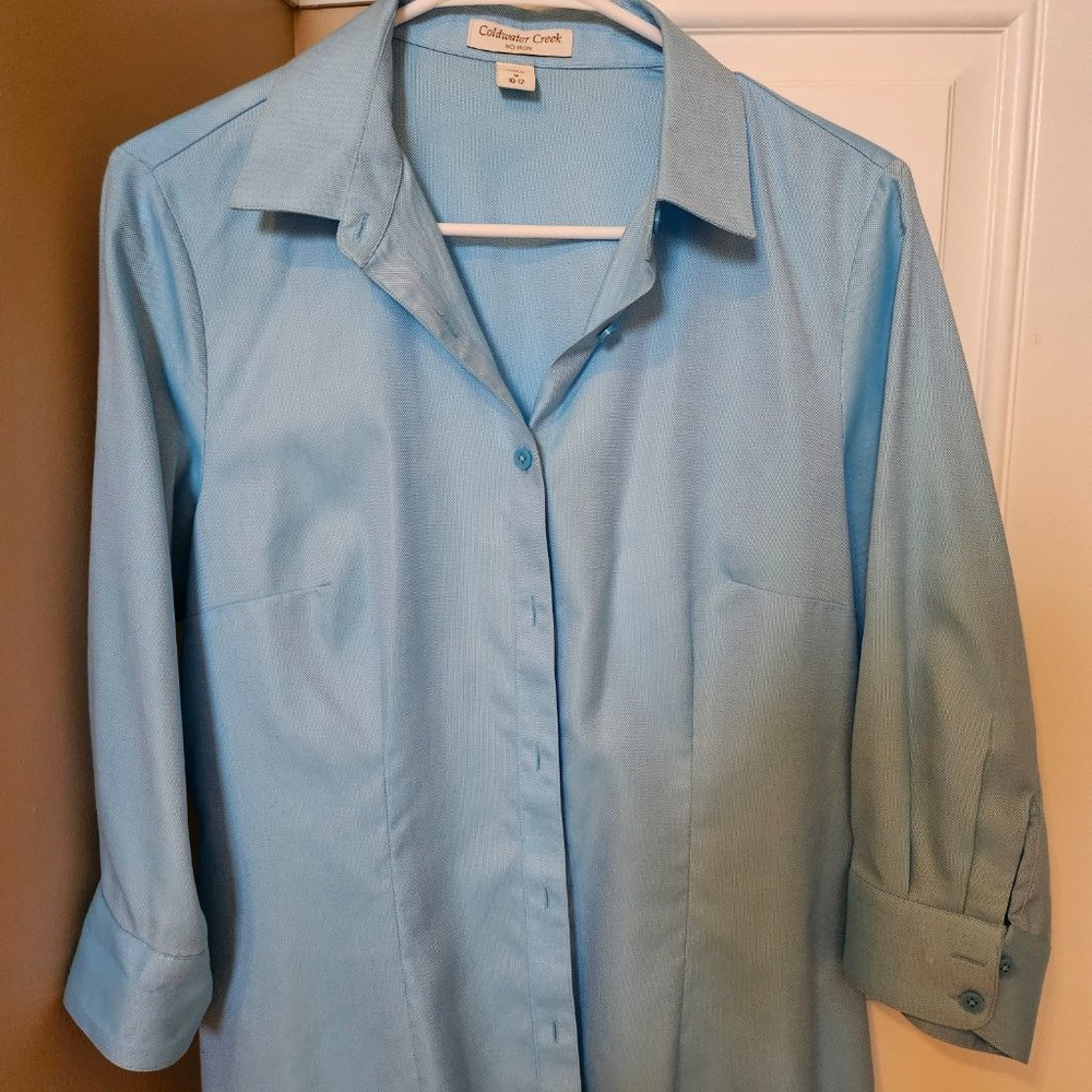 COLDWATER CREEK /NO IRON BLOUSE 3/4 sleeve!
